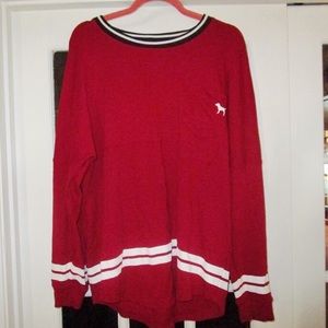 🌟VS Pink burgundy jersey sweater🌟